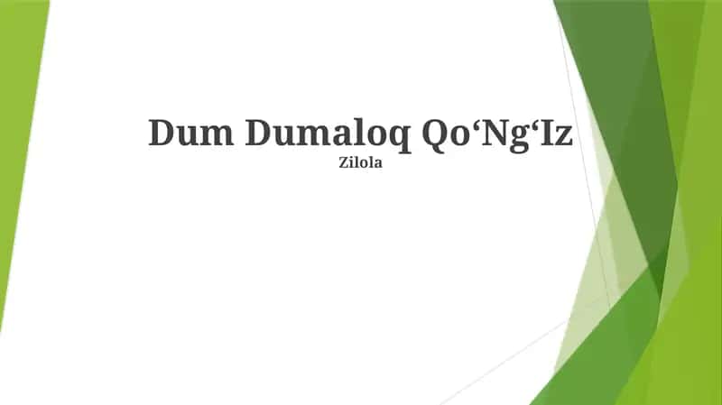 Dum Dumaloq QoʻNgʻIz 1