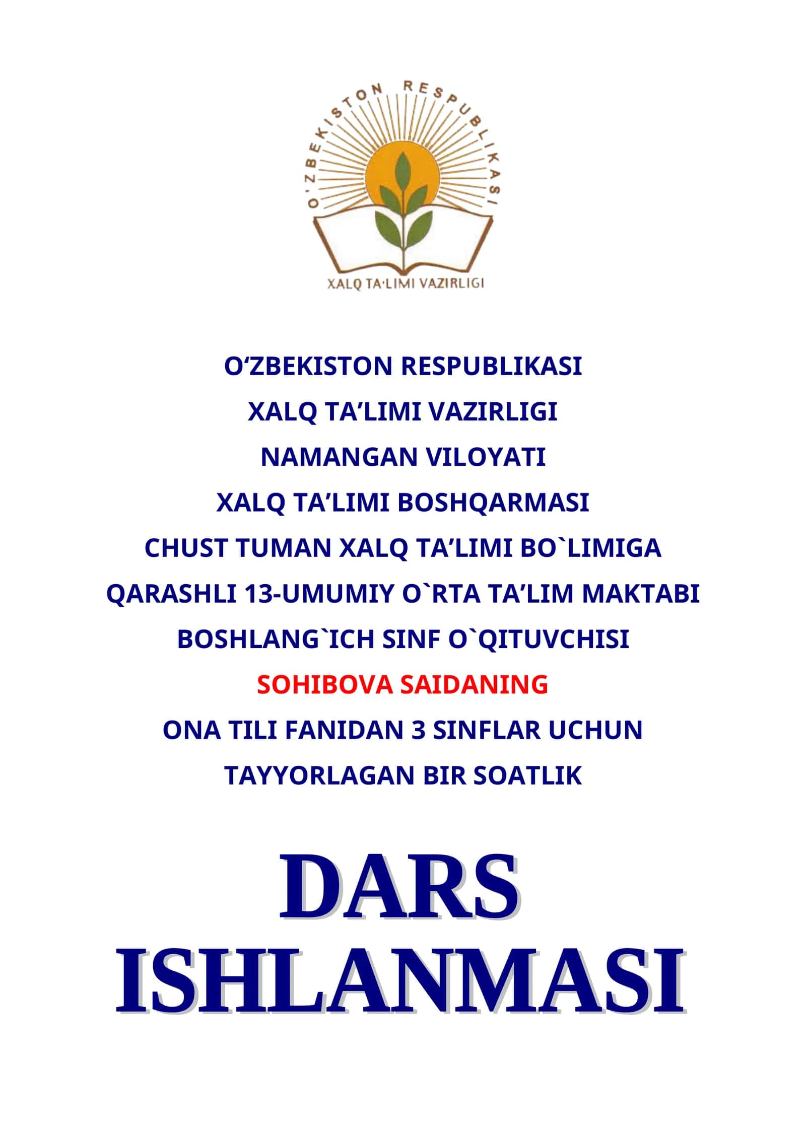 Unli va undosh tovushlar (23-24 mashqlar) 1