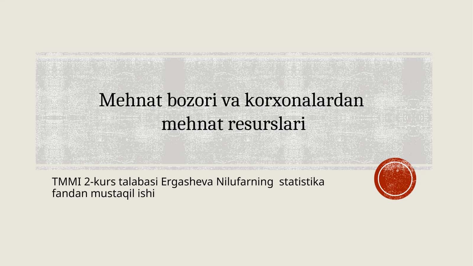 Mehnat bozori va korxonalardan mehnat resurslari 1
