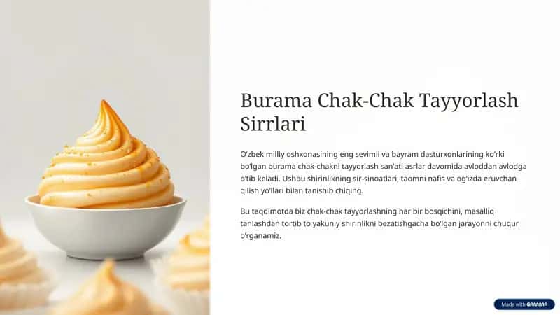 Burama Chak-Chak Tayyorlash Sirrlari 1