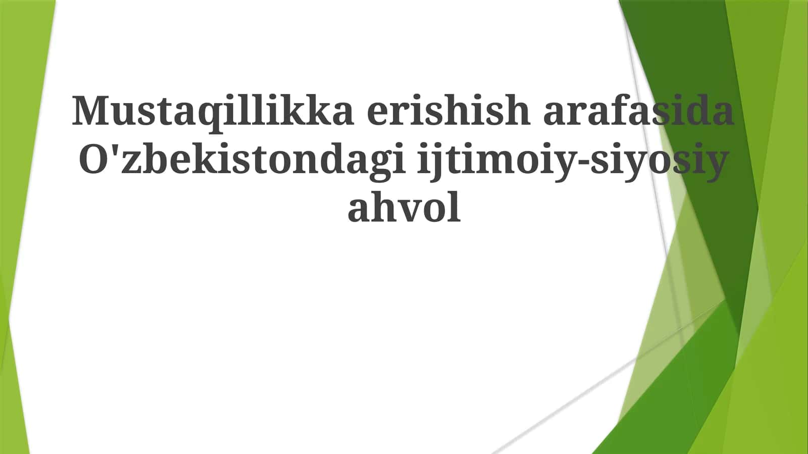 Iqtisodiy Sharoitlar va Muammolar 1