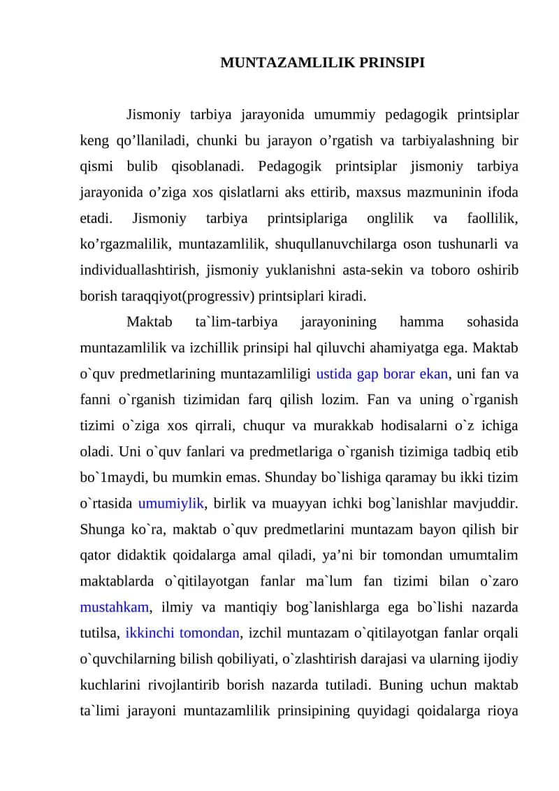 Muntazamlilik printsiplari 1