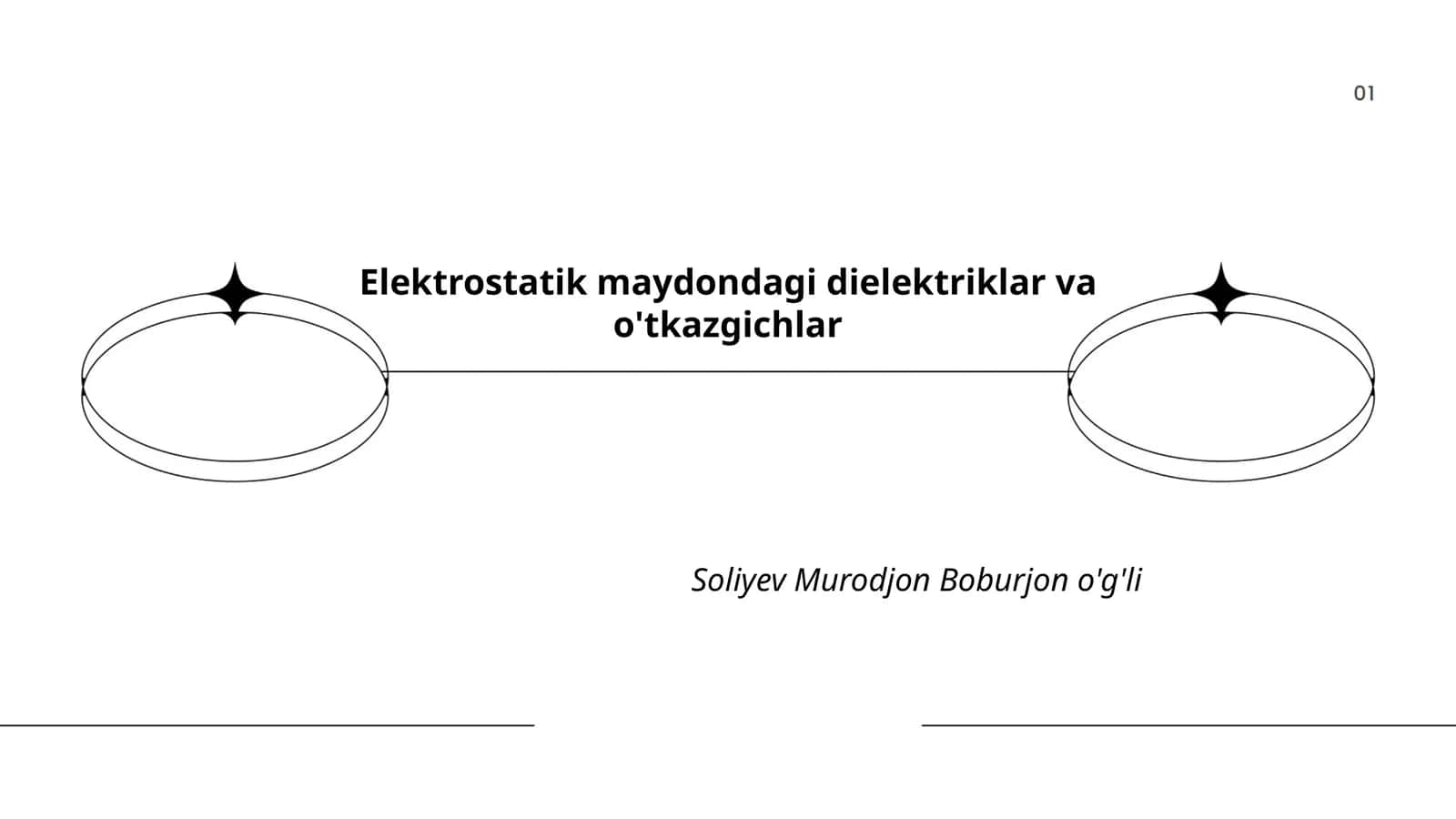 Elektrostatik maydondagi dielektriklar va o'tkazgichlar 1