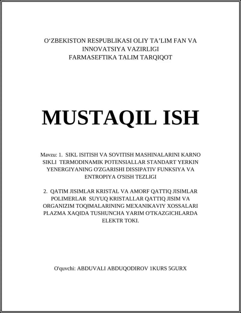 FARMASEFTIKA TALIM TARQIQOT 1