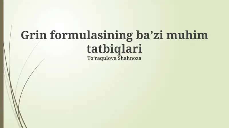 Grin formulasi: Ta'rifi va matematik ifodasi 1