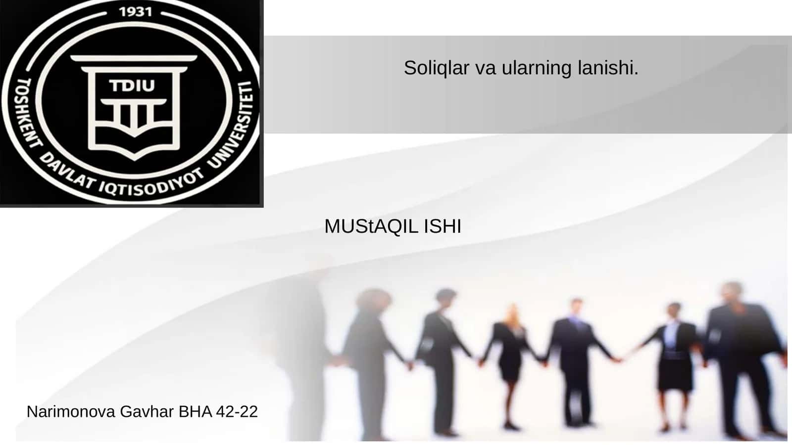 Soliqlar va ularning lanishi 1