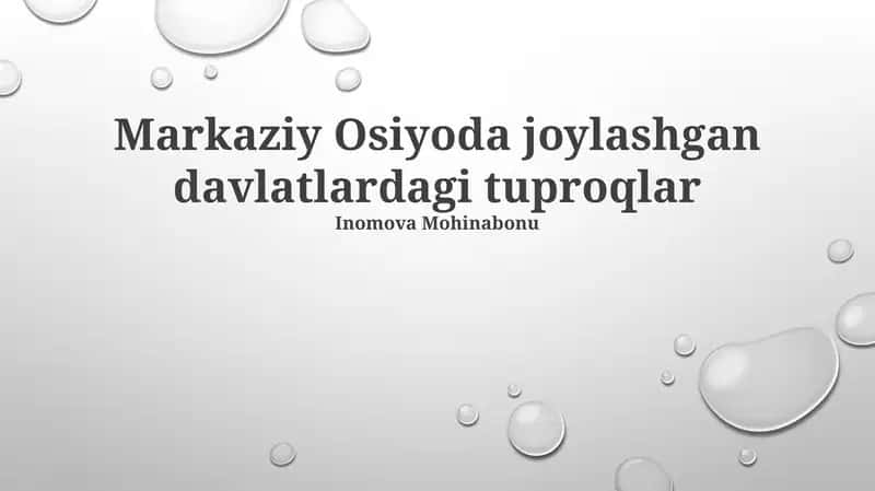 Tuproq Resurslarining Boshqarilishi va Muammolari 1