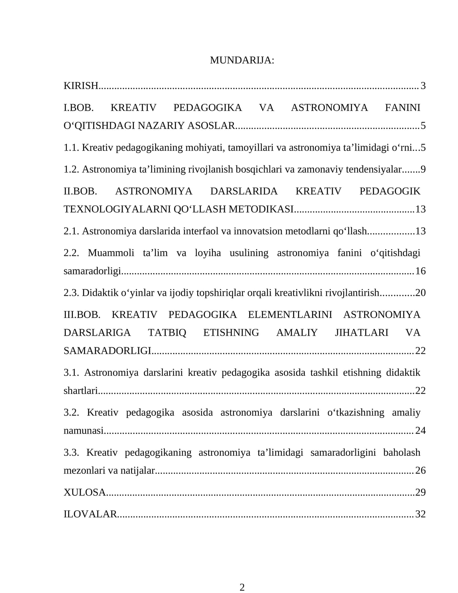 BOB. KREATIV PEDAGOGIKA VA ASTRONOMIYA FANINI O‘QITISHDAGI NAZARIY ASOSLAR 1