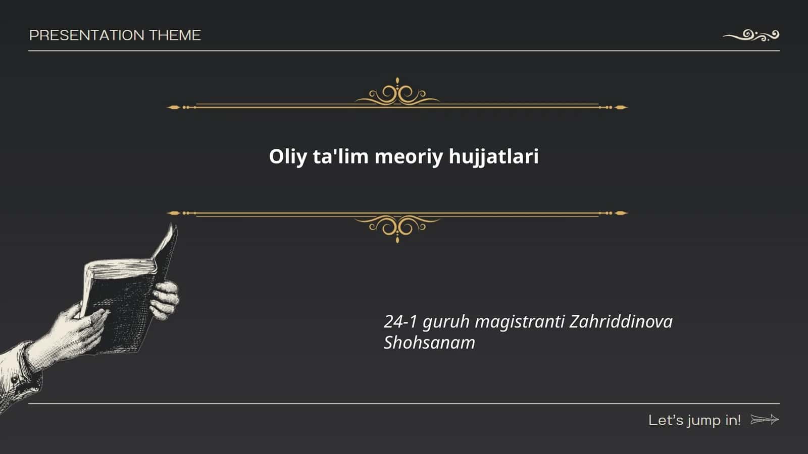 Oliy ta'lim meoriy hujjatlari 1