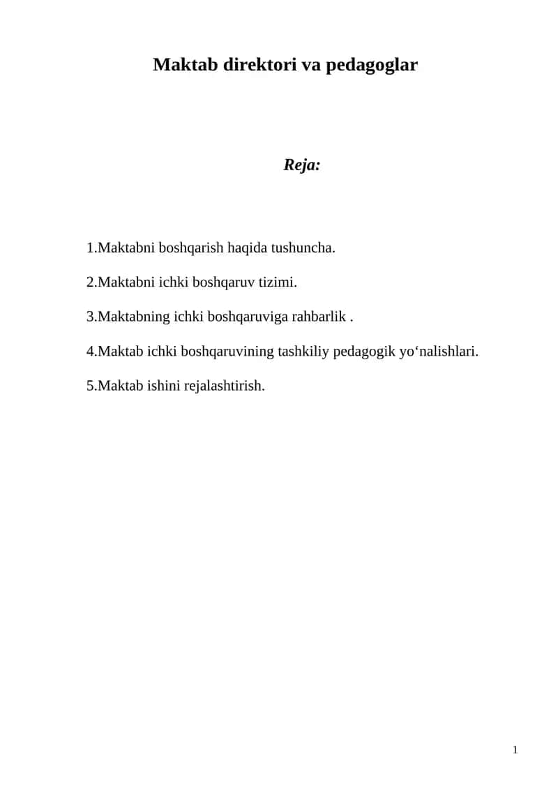 Maktab direktori va pedagoglar 1