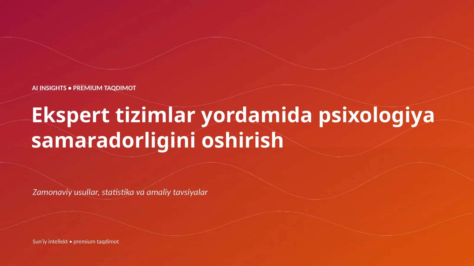 Sun'iy intellekt • premium taqdimot 1