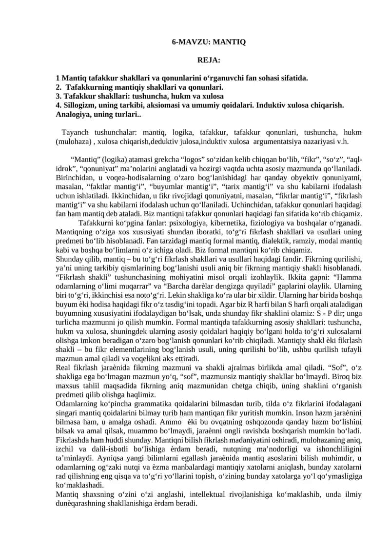 Mantiq (Logika) 1