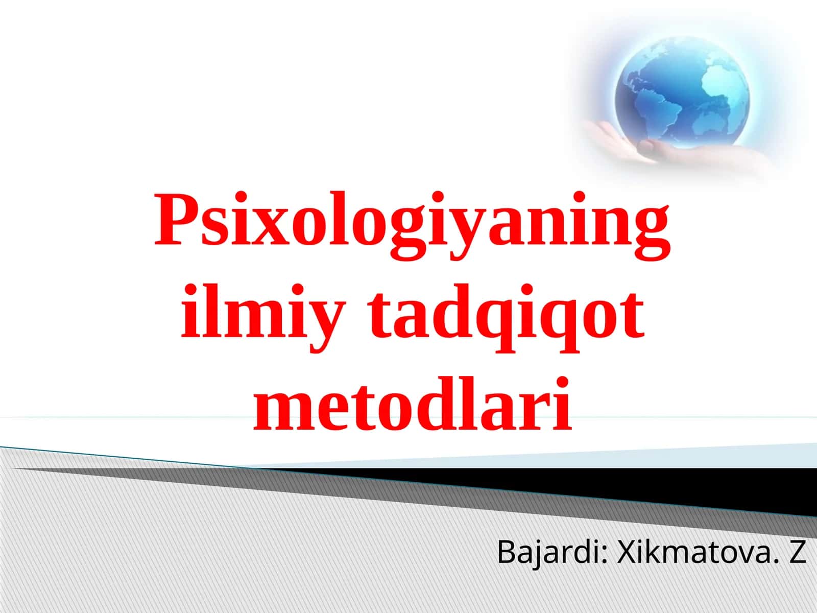 Psixologiyaning ilmiy tadqiqot metodlari 1