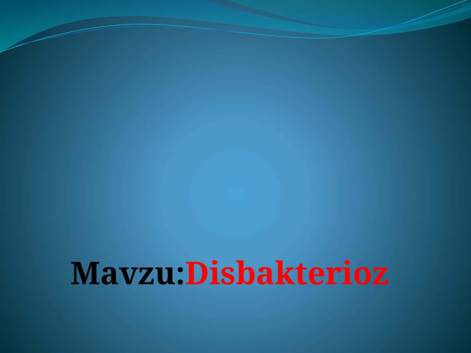 Disbakterioz 1