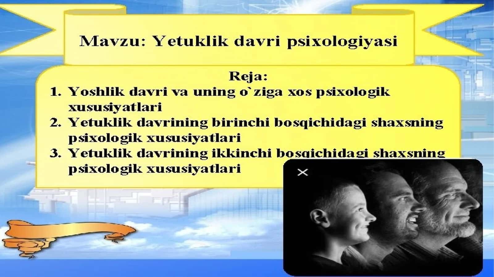 Yoshlik davri 1