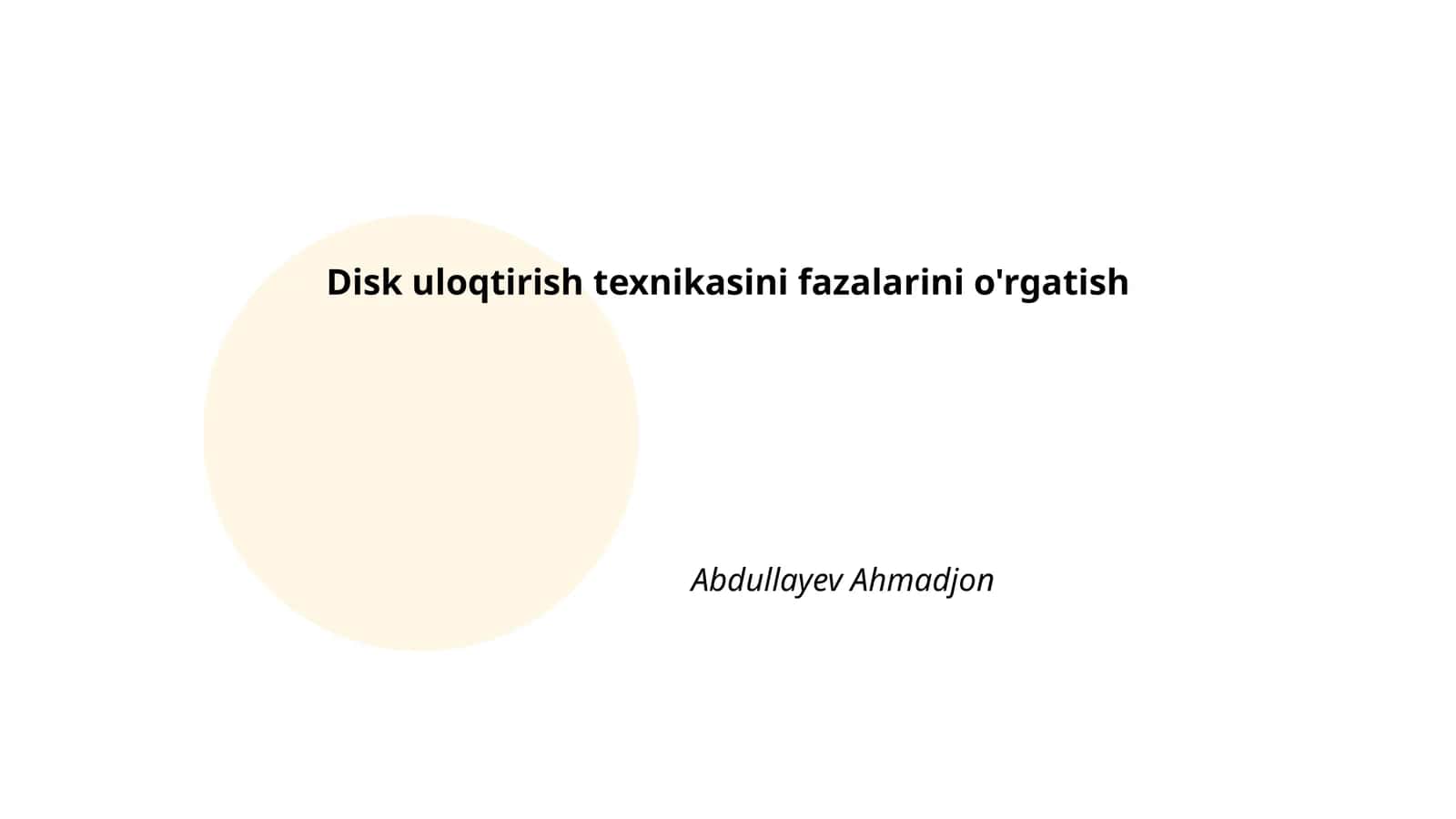 Disk uloqtirish texnikasini fazalarini o'rgatish 1
