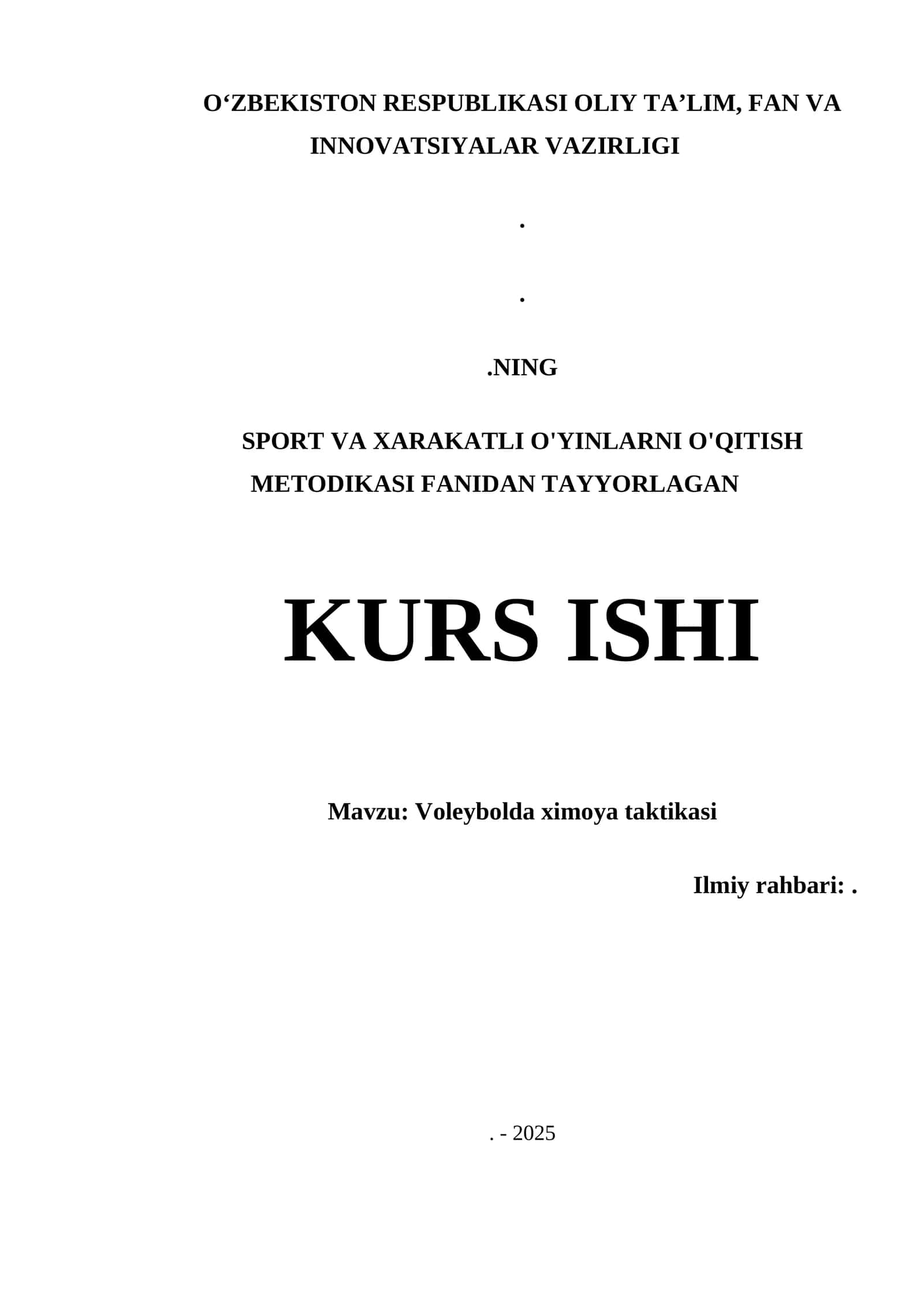 Voleybolda ximoya taktikasi 1