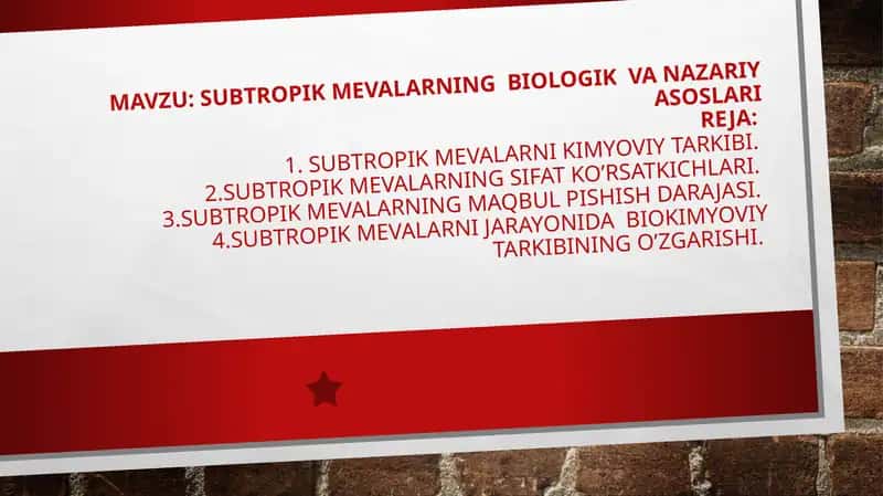 Subtropik mevalarning biologik va nazariy asoslari 1