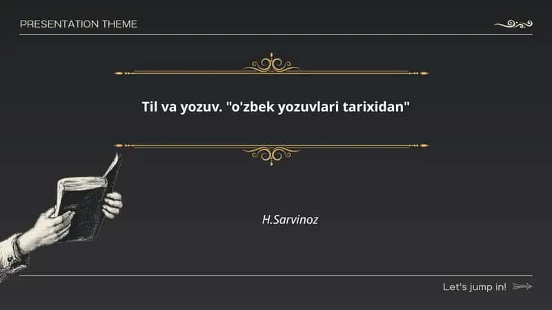 O'zbek yozuvlari tarixidan 1