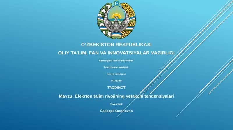 Elektron talim rivojlanishi 1