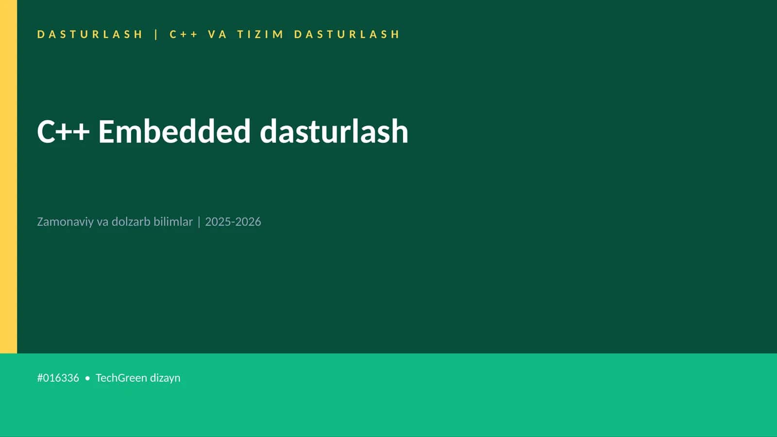 C++ VA TIZIM DASTURLASH 1