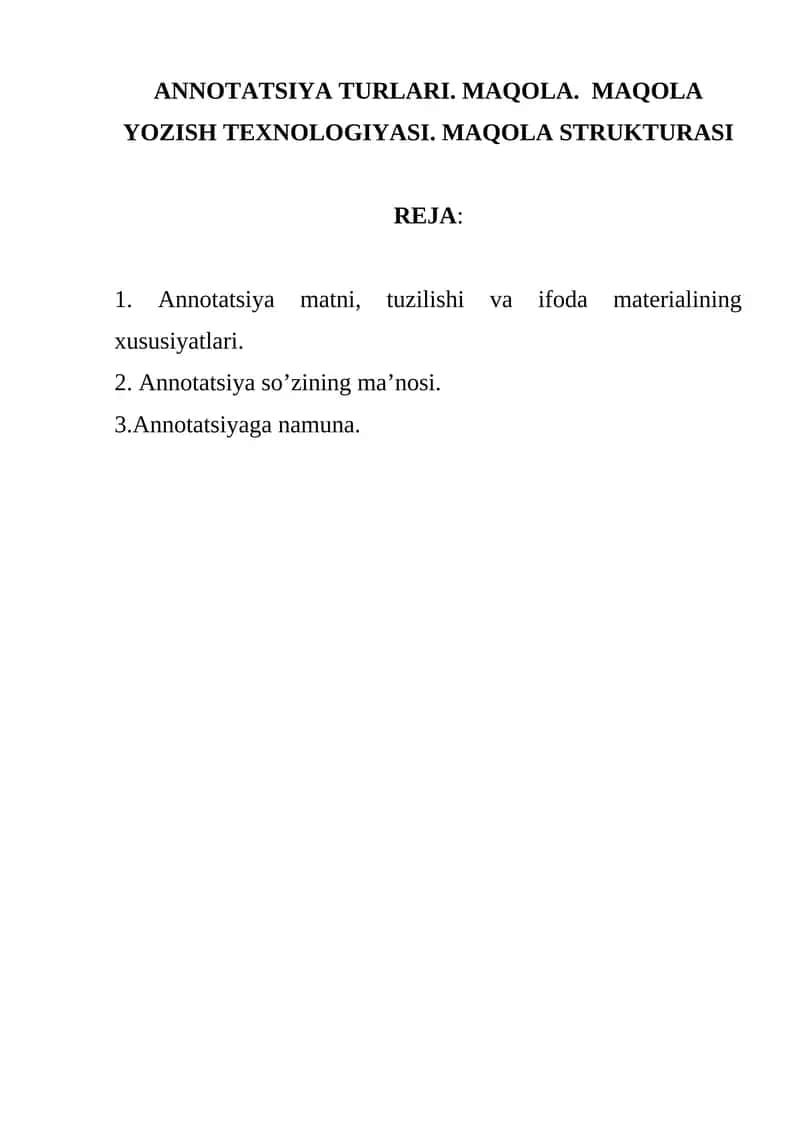 ANNOTATSIYA TURLARI 1