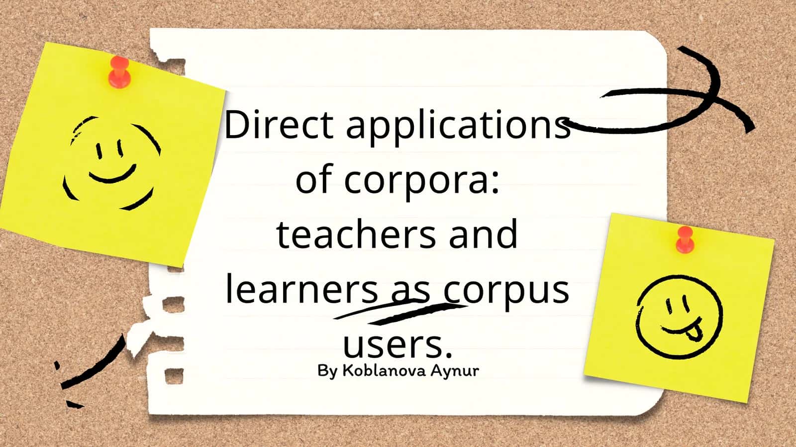 Direct application of corpora: Teachers and learners as a corpus users 1
