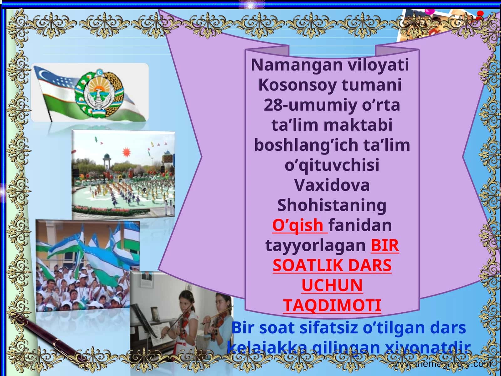 BIR SOATLIK DARS UCHUN TAQDIMOTI 1