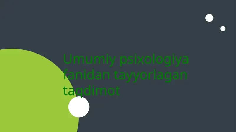 Yosh davrlar psixologiyasi fanidan tayyorlangan taqdimot 1