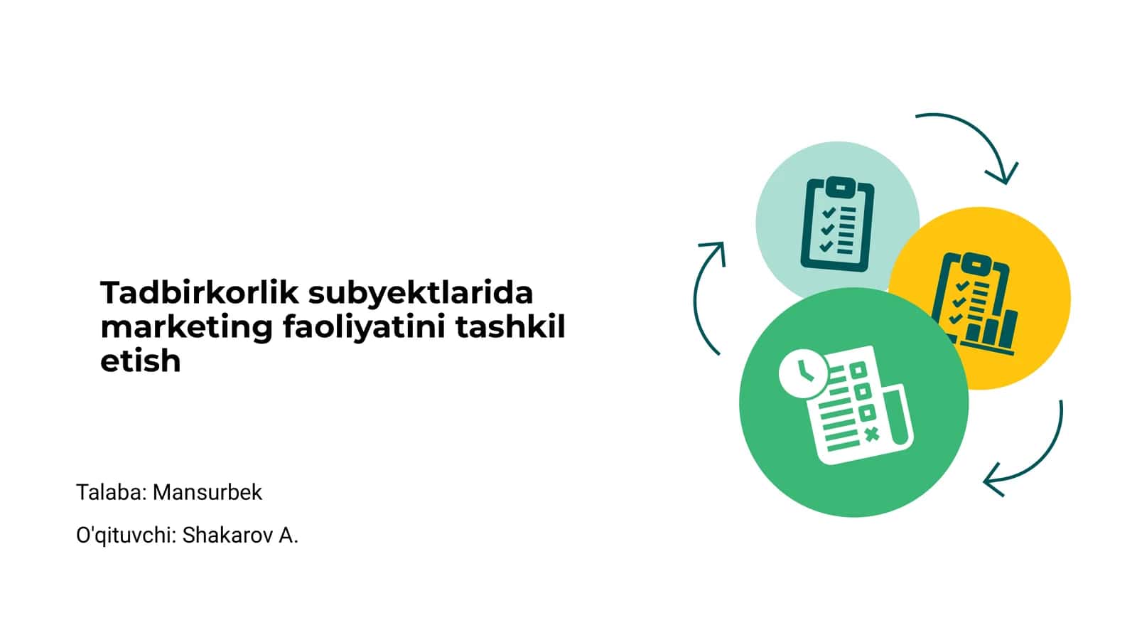 Marketing faoliyatini tashkil etish 1