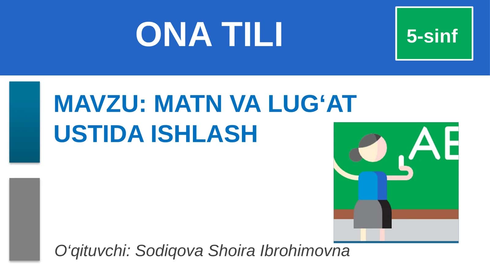 ONA TILI 1