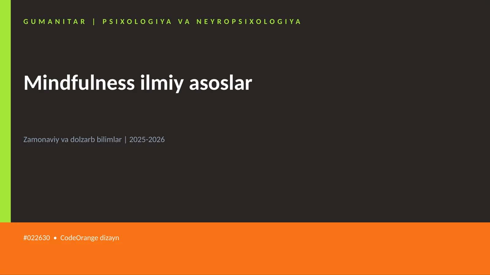 Mindfulness ilmiy asoslar 1