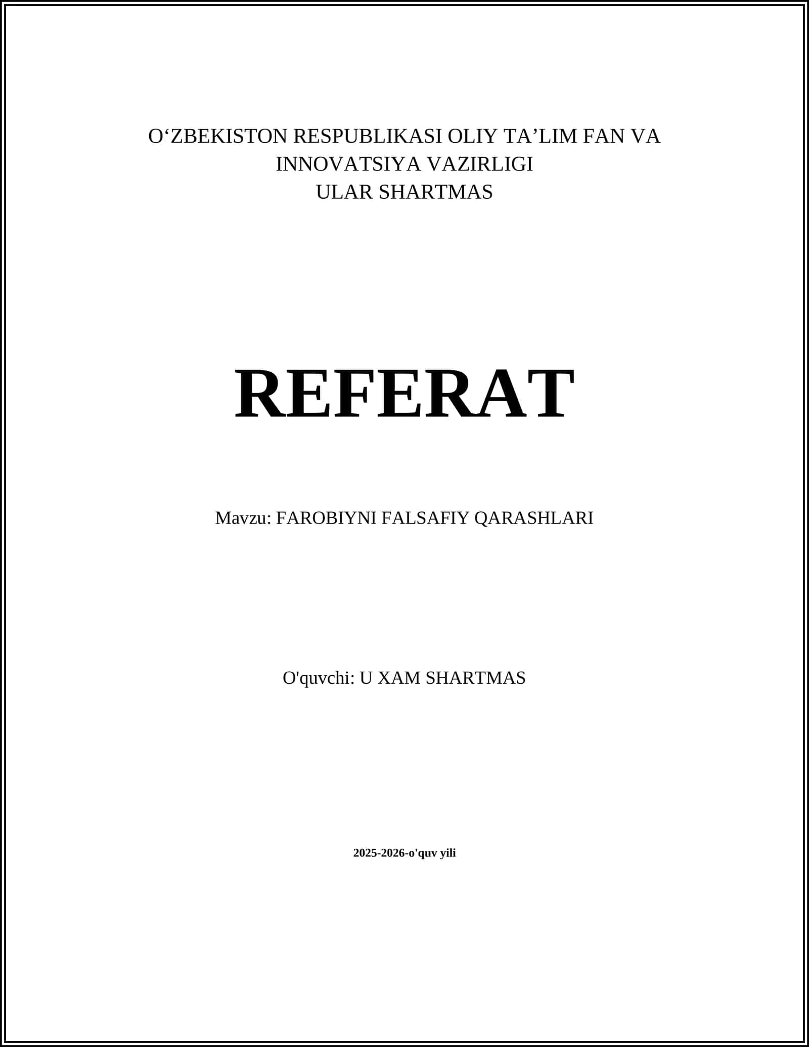 FAROBIYNI FALSAFIY QARASHLARI 1