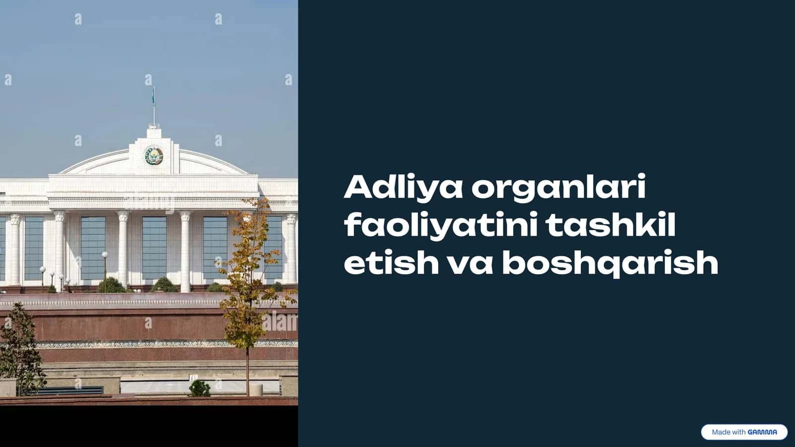 Adliya Organlari Faoliyatini Tashkil Etish va Boshqarish 1