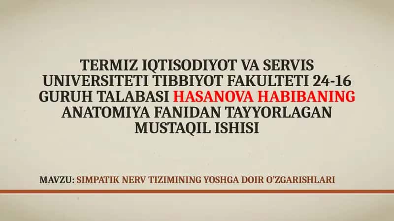 Simpatik nerv tizimi yoshgadoiroʼzgarishlari 1