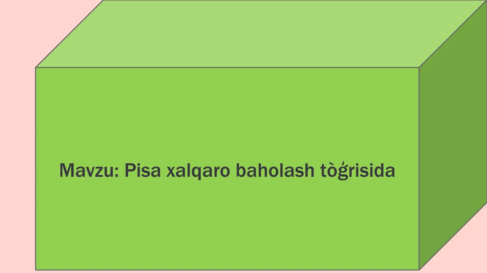 Pisa xalqaro baholash tòģrisida 1