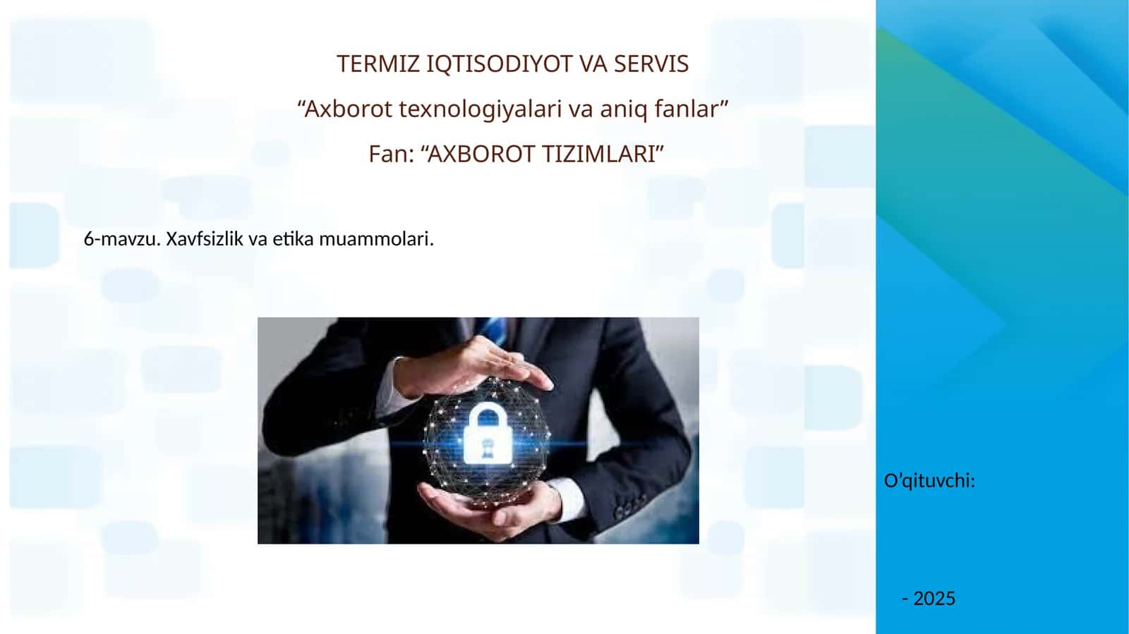 Axborot texnologiyalari va aniq fanlar 1