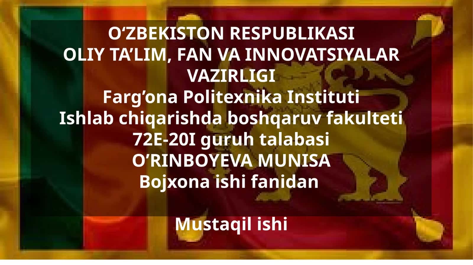 Shri Lankaning iqtisodiyoti va jahon dagi o‘rni 1