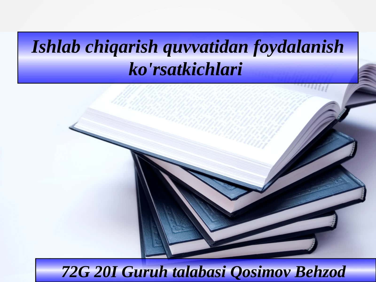 Ishlab chiqarish quvvatidan foydalanish ko'rsatkichlari 1