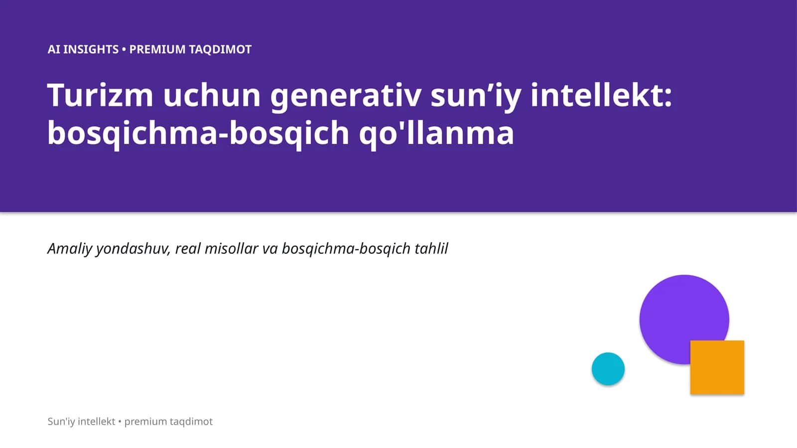 Sun'iy intellekt turizm uchun 1