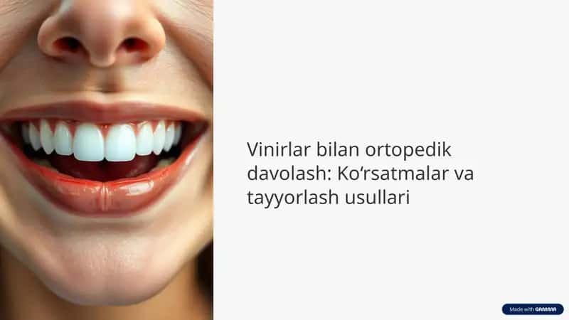 Vinirlar bilan ortopedik davolash: Ko‘rsatmalar va tayyorlash usullar 1