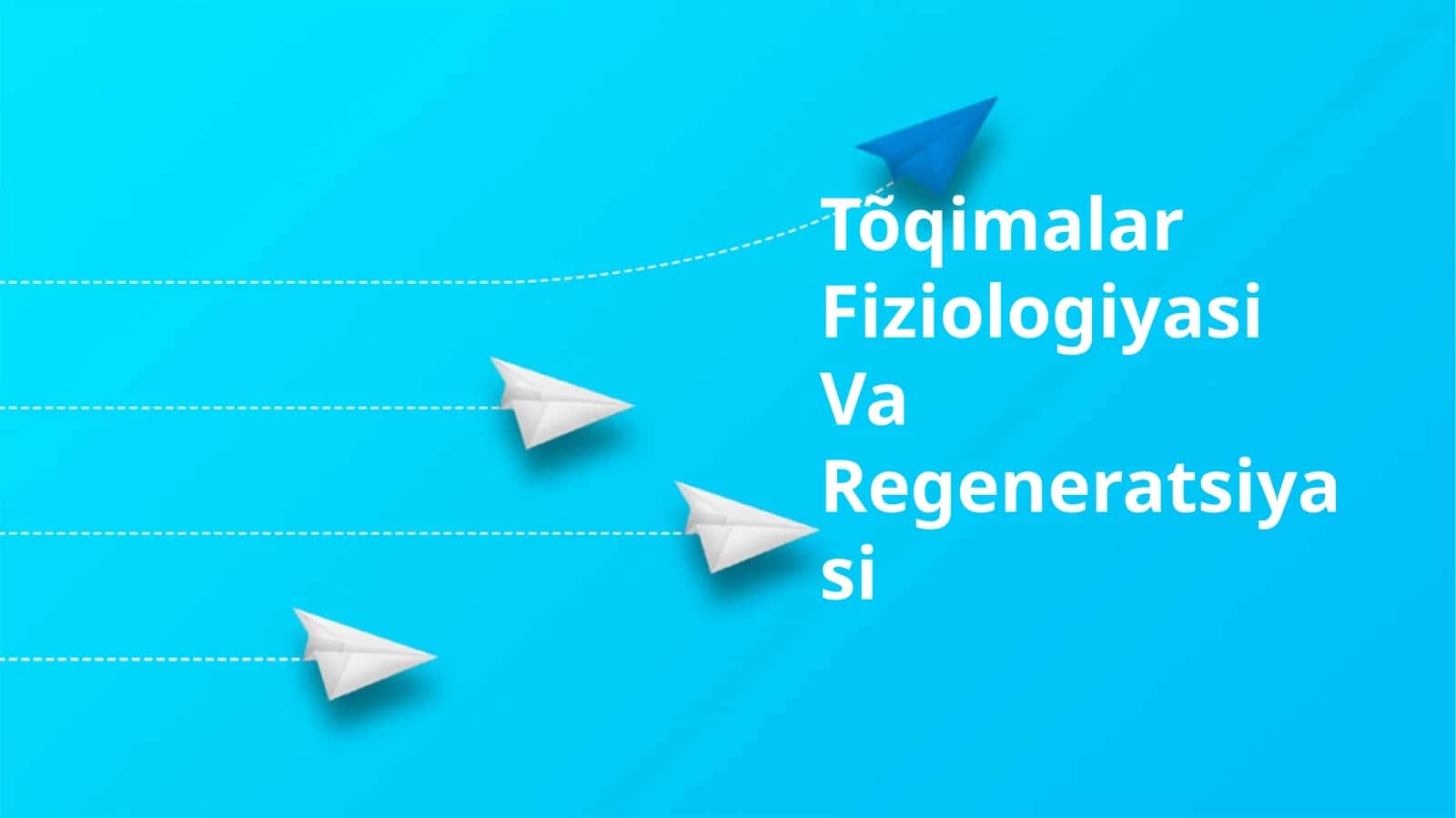 Tõqimalar Fiziologiyasi Va Regeneratsiyasi 1