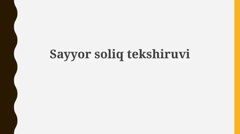 Sayyorsoliqtekshiruvi 1
