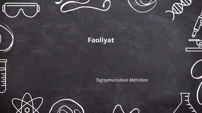 Faoliyat Tushunchasi va Turlari 1