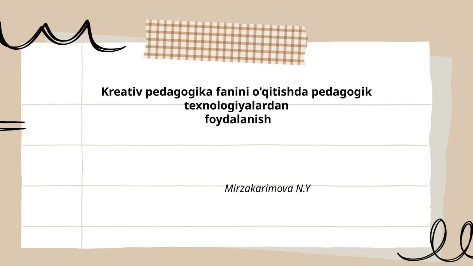 Kreativ pedagogikaga kirish 1