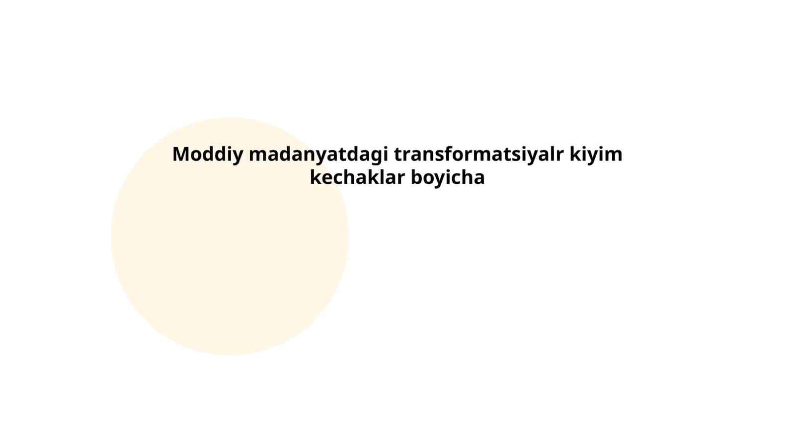 Moddiy madanyatdagi transformatsiyalr kiyim kechaklar boyicha 1