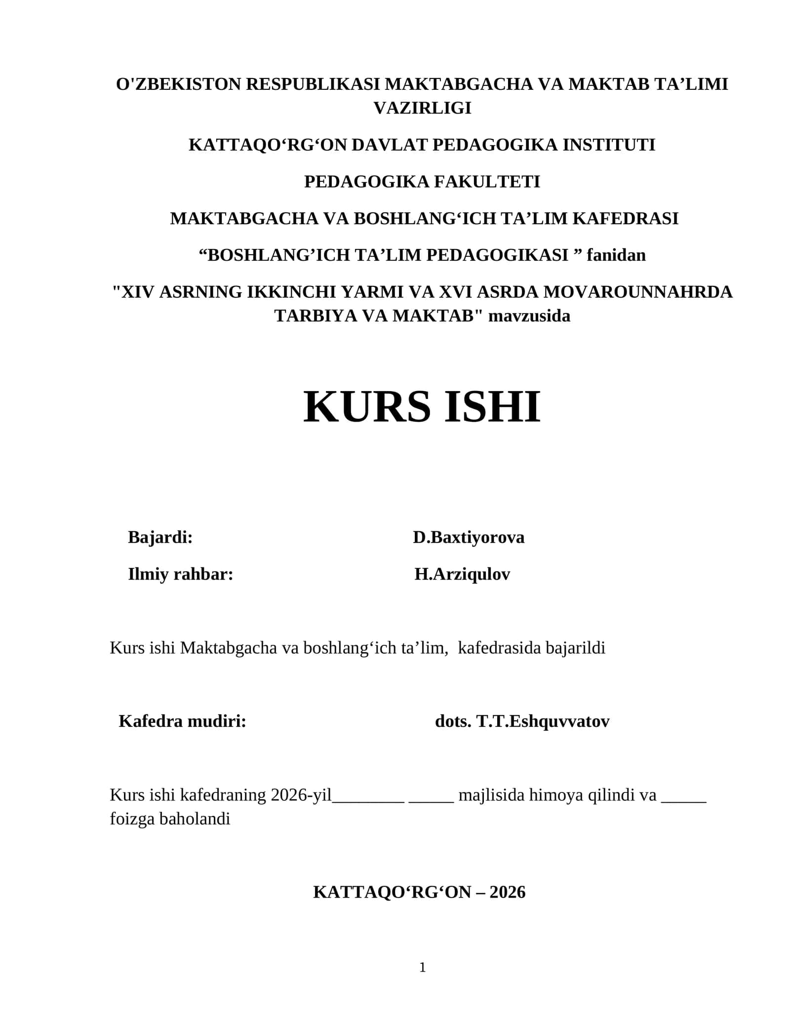 XIV ASRNING IKKINCHI YARMI VA XVI ASRDA MOVAROUNNAHRDA TARBIYA VA MAKTAB 1