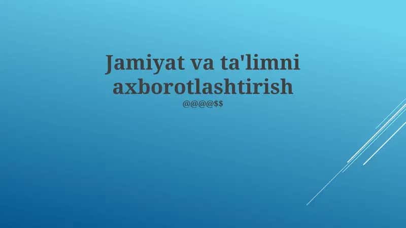 Ta'lim texnologiyalarini integratsiyasi 1