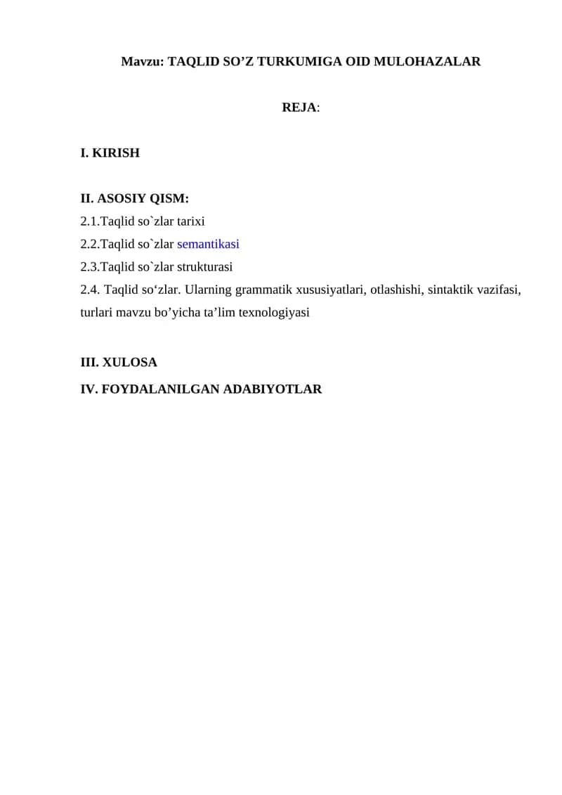 Taqlid so‘zlar tarixi 1