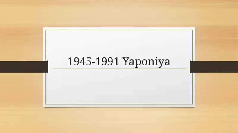 1945-1991 Yaponiya 1